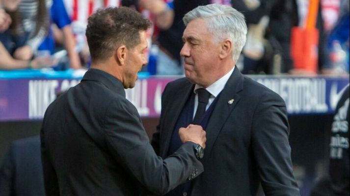 Simeone: “Soy un admirador de Ancelotti, él lo sabe, se lo dije y lo quiero mucho”
