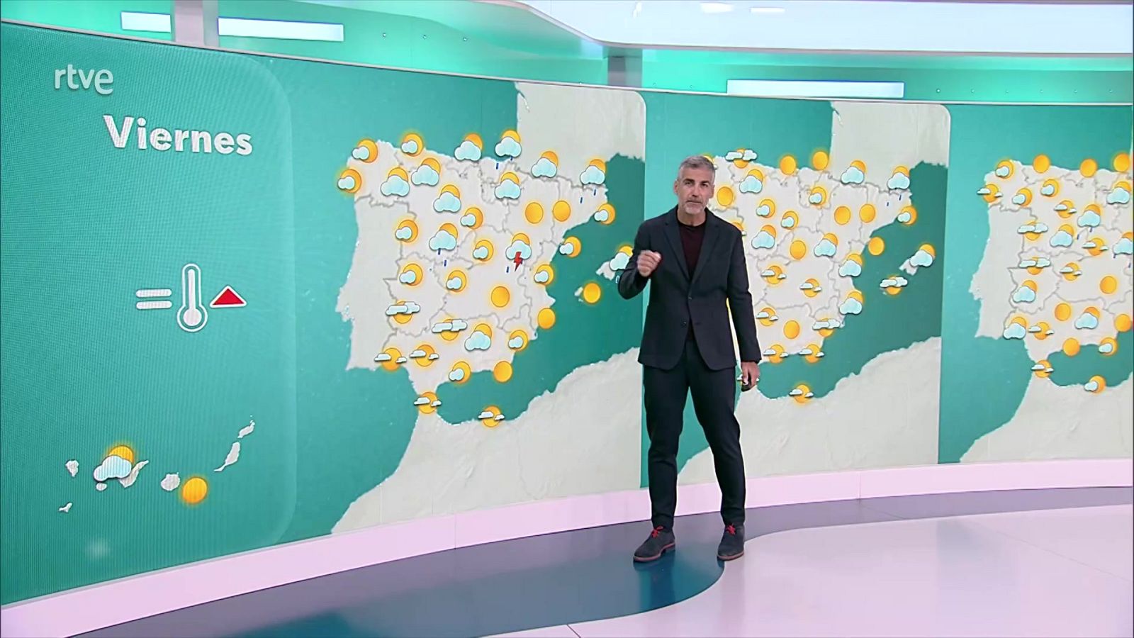 Chubascos con tormentas fuertes y muy fuertes y con granizo en las mesetas y sus sistemas montañosos - ver ahora