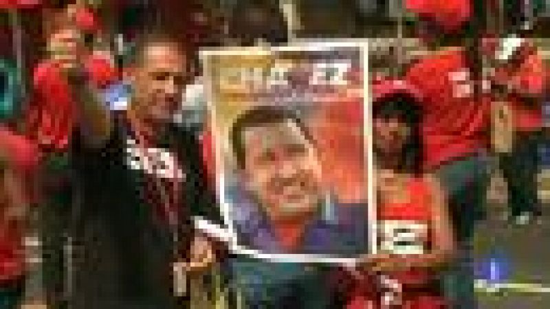 Manifestaciones en Caracas apoyando el gobierno de Chávez