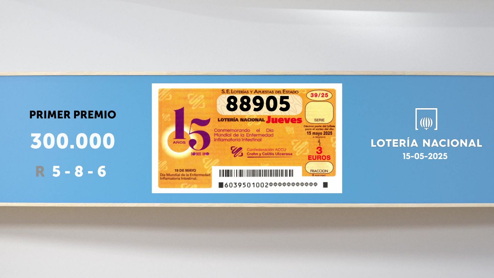 Sorteo de la Lotería Nacional del 15/05/2025 - Ver ahora