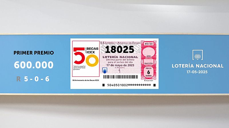 Sorteo de la Lotera Nacional del 17/05/2025 - Ver ahora