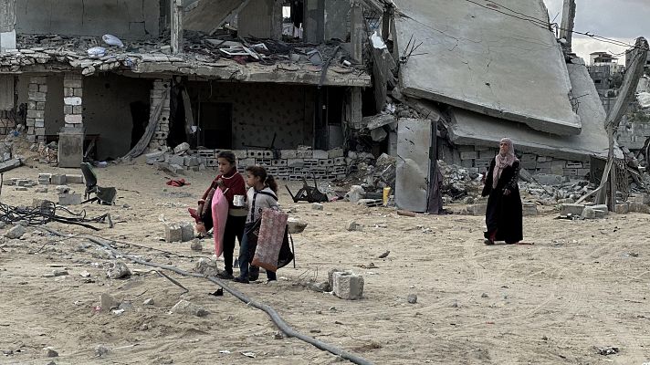 Telediario Fin de Semana - Ráfah, devastada pese a ser lugar de refugio de miles de desplazados por la guerra en la Franja