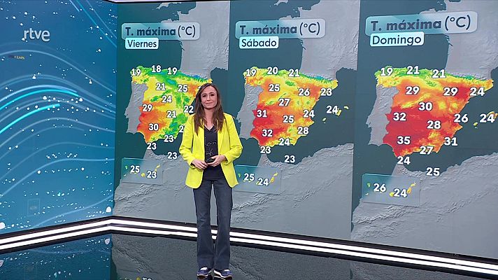 El tiempo - Las temperaturas máximas descenderán en el extremo noroeste peninsular y litorales mediterráneos