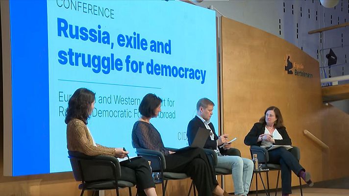 Telediario Fin de Semana - Exiliados rusos se reúnen en Madrid para proyectar una Rusia democrática en el futuro