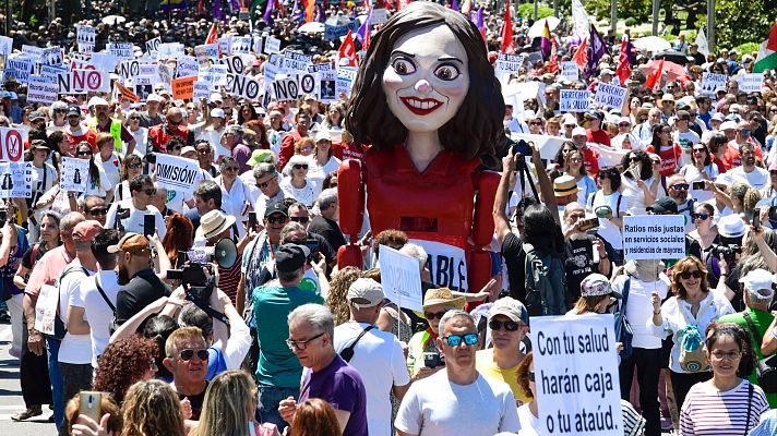 Telediario Fin de Semana - Manifestación en defensa de la sanidad pública en Madrid