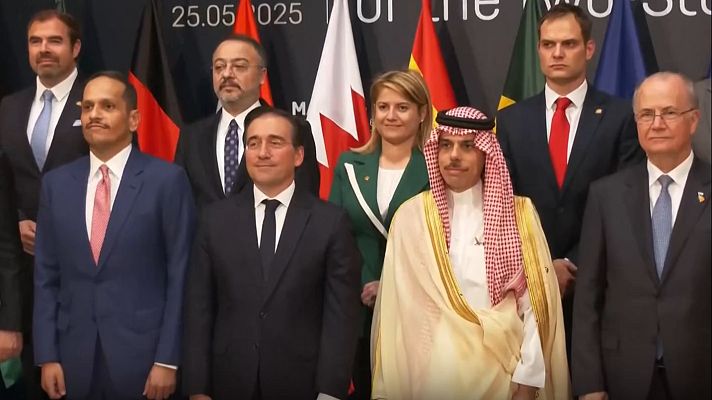 Telediario Fin de Semana - Más de 20 países piden desde Madrid aumentar la presión sobre Israel para que deje de atacar Gaza