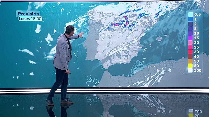 El tiempo - Tormentas y chubascos localmente fuertes, con granizo y rachas muy fuertes de viento en el centro peninsular y cuadrante nordeste