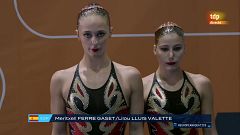 Meritxell Ferré y Lilou Lluís, plata en la final de la rutina técnica de los Europeos de natación artística