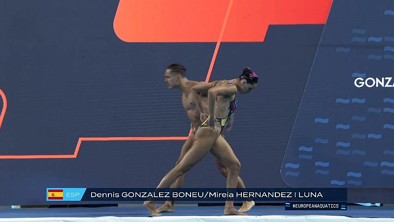 Europeos natación artística: oro Denis González, Mireia Hernández - Natación | Ver