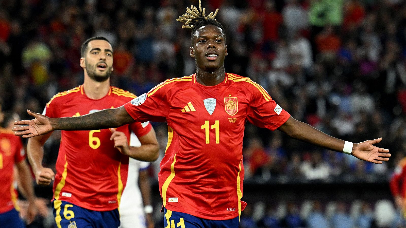Nico Williams adelanta a España ante Francia en las semifinales de la Nations Nico Williams adelanta a España ante Francia en Stuttgart