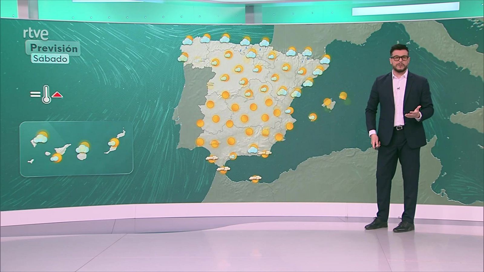 Descensos en litorales de Alborán y Cantábrico en las máximas y litoral nordeste para las mínimas - ver ahora