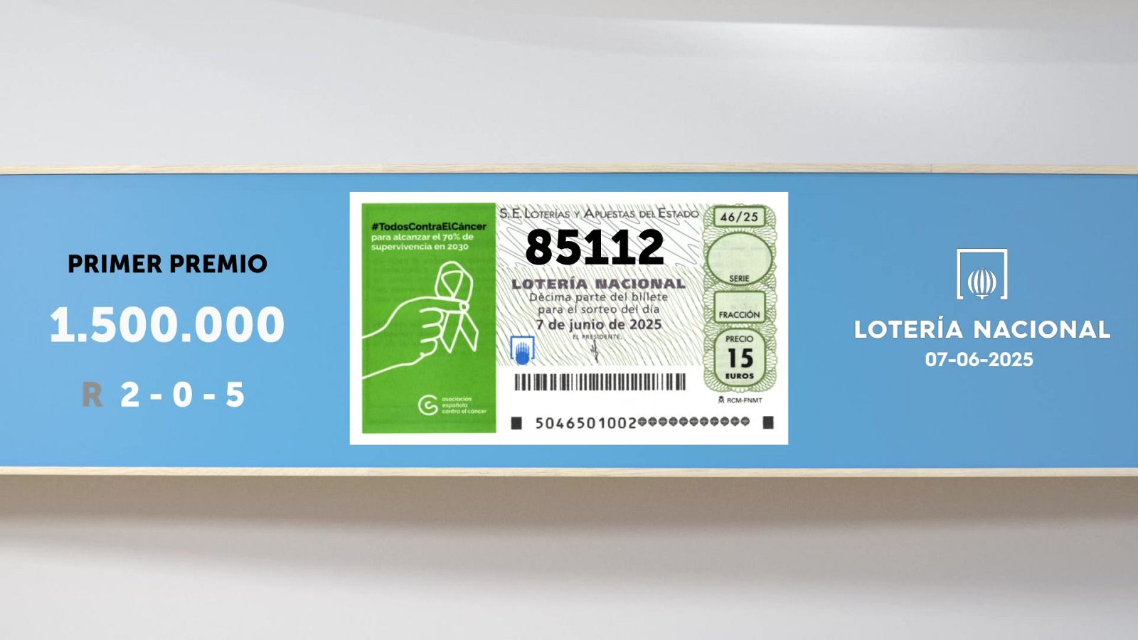 Sorteo de la Lotería Nacional del 07/06/2025 - Ver ahora