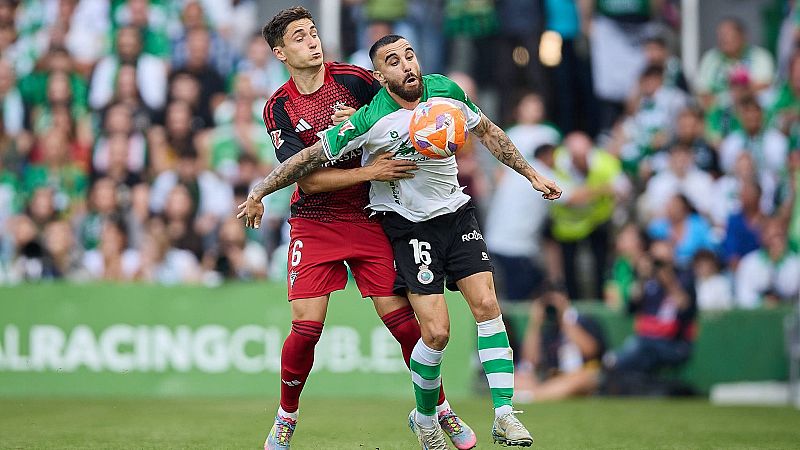 Racing de Santander - Mirands: resumen de la ida de la semifinal de promocin a Primera | Ver