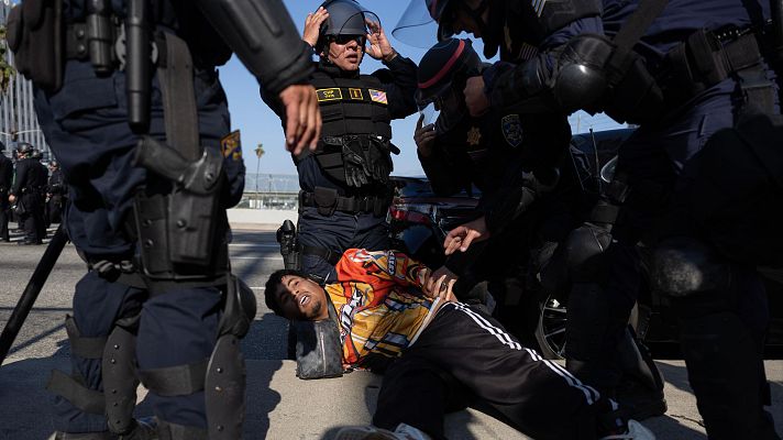 Telediario 1 - Las protestas contra las redadas de Trump se extienden en el país