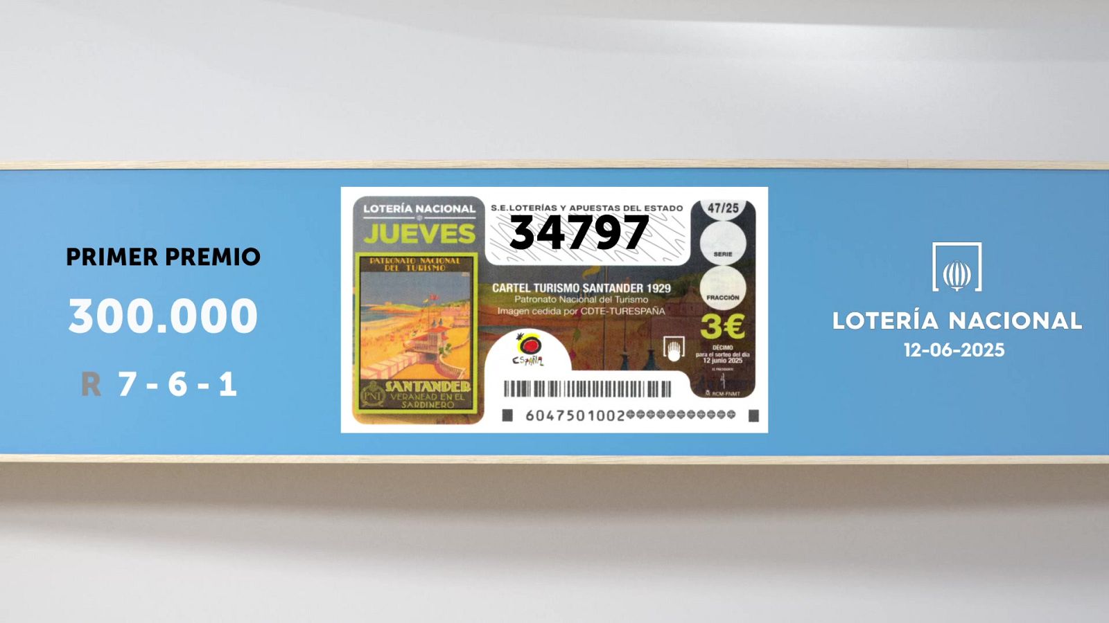 Sorteo de la Lotería Nacional del 12/06/2025 - Ver ahora