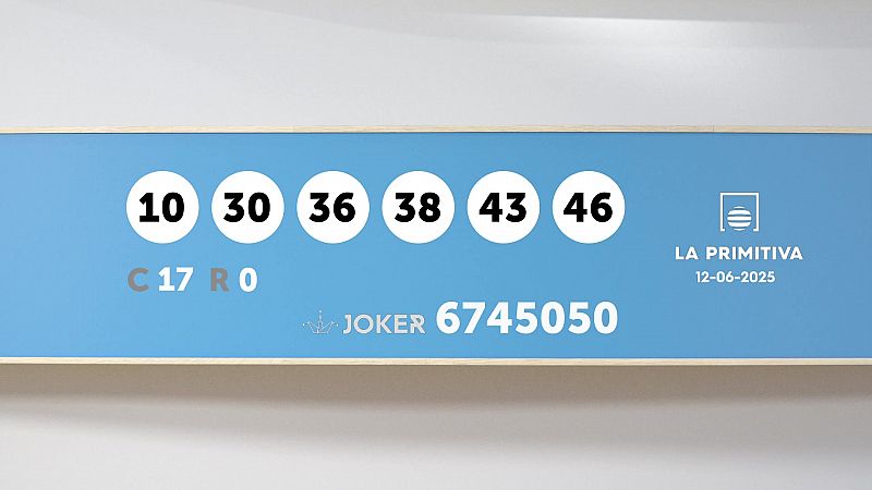 Sorteo de la Lotera Primitiva y Joker del 12/06/2025 - Ver ahora