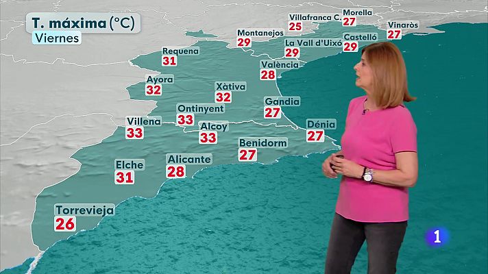 El tiempo en la Comunitat Valenciana 13/06/25