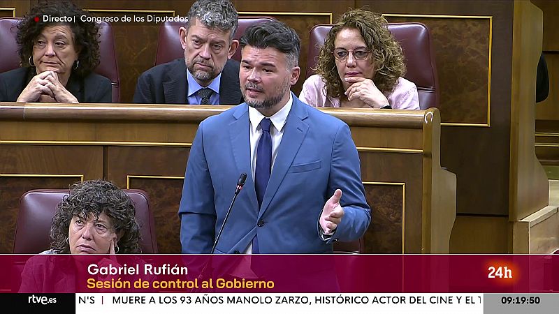Rufián exige a Sánchez ser más contundente con la corrupción - España en 24h | Ver