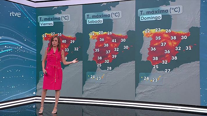 Temperaturas máximas elevadas en buena parte de la vertiente atlántica y depresiones del nordeste
