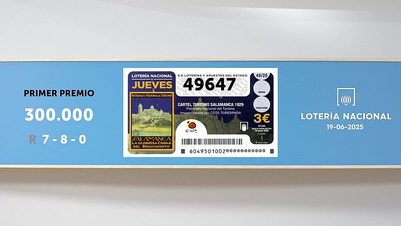 Sorteo de la Lotera Nacional del 19/06/2025 - Ver ahora