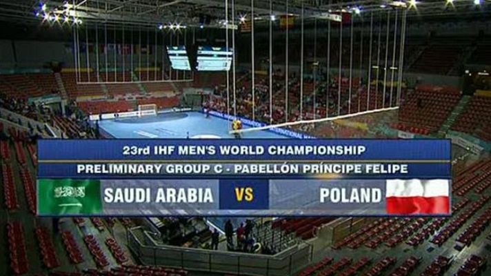 Mundiales de Balonmano - Grupo C: Arabia Saudí-Polonia