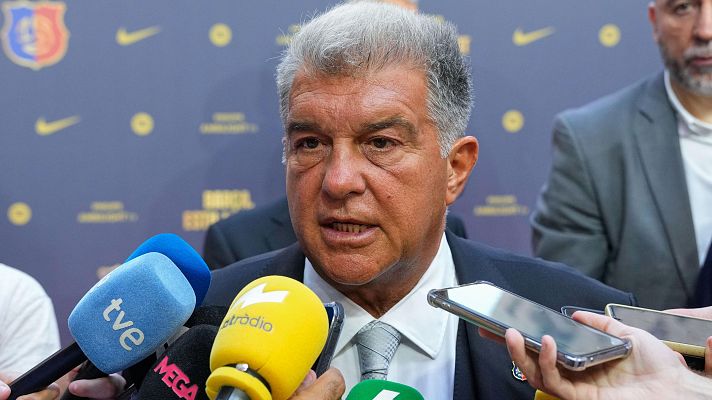 Fútbol - Laporta: "No entiendo que el Athletic Club vaya a hablar del Barça a LaLiga"