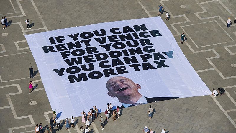 Activistas protestan contra la boda de Jeff Bezos en Venecia - Informativo 24h | Ver