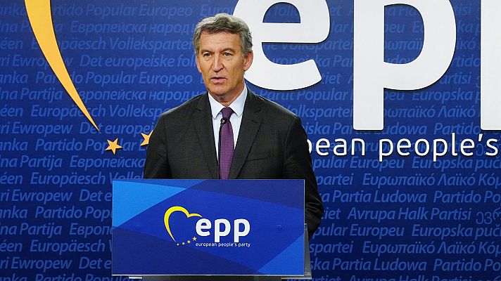 Telediario 2 - Feijóo tacha de "ilegal" y "vergüenza" el aval del Constitucional a la amnistía