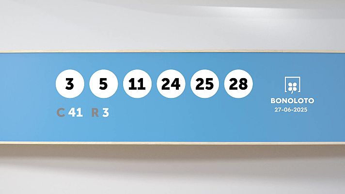 SELAE - Sorteo de la Lotería Bonoloto del 27/06/2025