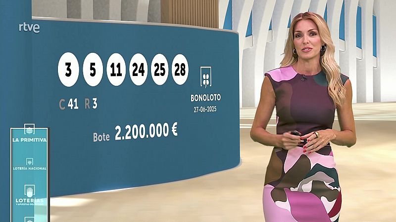 Sorteo de la Bonoloto y Euromillones: 27/06/2025 - Loteras | Ver