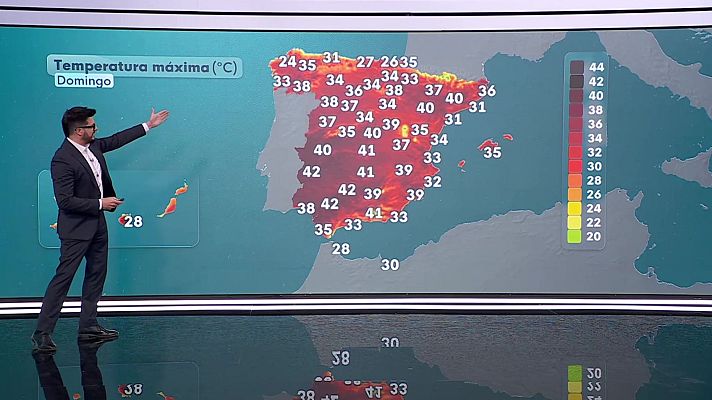 El tiempo - Máximas muy elevadas en zonas de Galicia, meseta norte, nordeste, mitad sur peninsular y Baleares