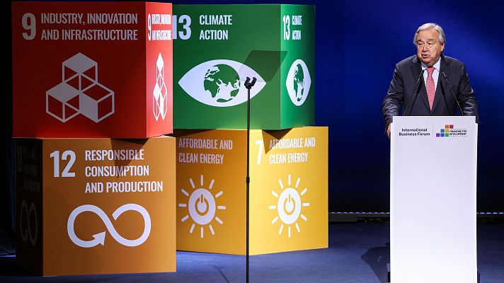 Telediario 2 - Solo el 17% de los Objetivos de Desarrollo Sostenible avanzan mientras aumentan los riesgos globales