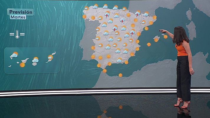 El tiempo - Máximas elevadas generalizadas y tormentas en el interior peninsular