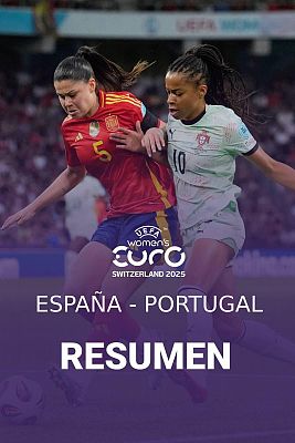 Resumen del Espaa - Portugal, partido del grupo A de la Eurocopa femenina 2025