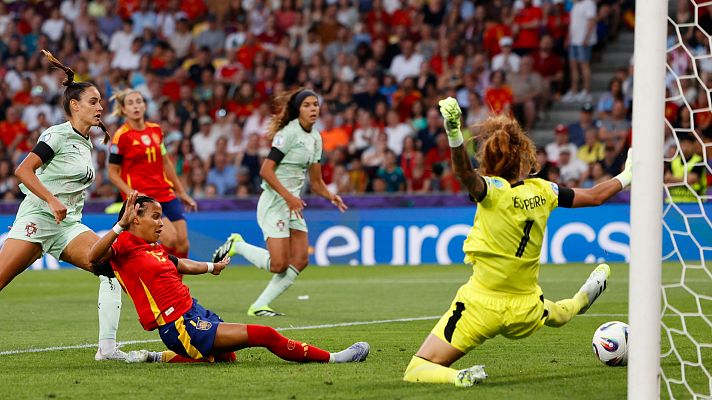 Eurocopa - Eurocopa 2025: Vicky López marca ante Portugal el gol más precoz de España en un gran torneo