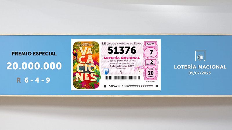 Sorteo de la Lotera Nacional del 05/07/2025 - Ver ahora