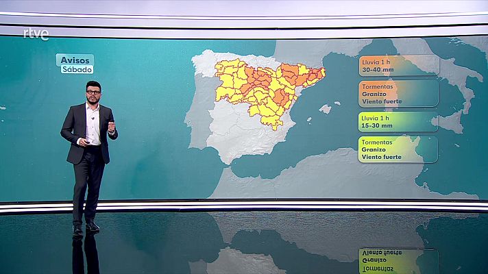 El tiempo - Tormentas en áreas de montaña y zonas de la mitad norte y tercio este