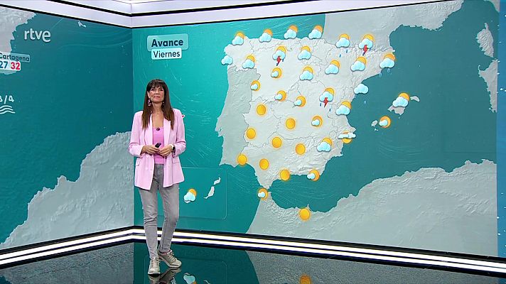 Máximas en descenso en la mitad norte, Levante y archipiélagos y en ligero ascenso en el resto