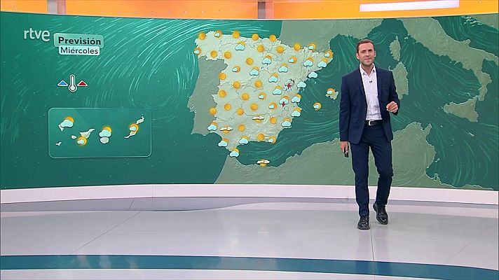 El tiempo - Tormentas y probables chubascos fuertes en litorales de Cataluña y en Ibiza