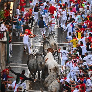 VÍDEO | Sexto encierro: Los toros de José Escolar dejan momentos de peligro