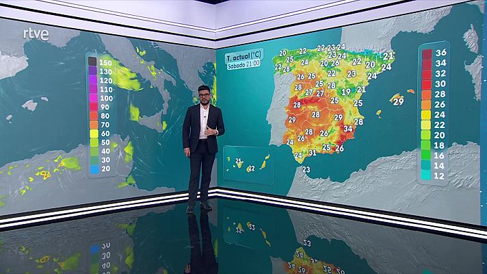 El tiempo - Tormentas y precipitaciones fuertes y persistentes, con intensidades muy fuertes, en puntos de Cataluña, Aragón y Comunidad Valenciana.