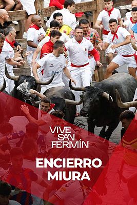 Octavo encierro de San Fermn 2025 con los Miura