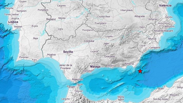 Telediario 2 - Registrado un terremoto de 5,3 frente a la costa de Almería