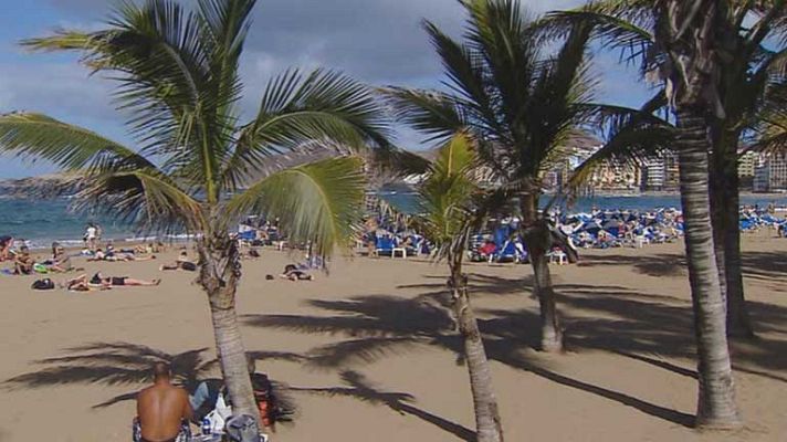 Telediario 1 - Turistas internacionales en España