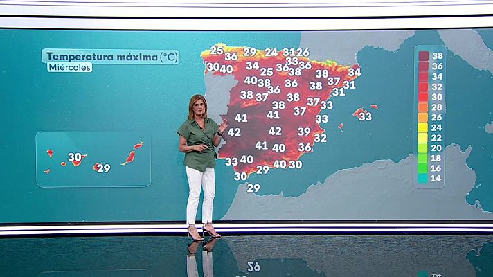El tiempo - Las máximas aumentarán de forma generalizada, en general de forma ligera en la mitad sur peninsular
