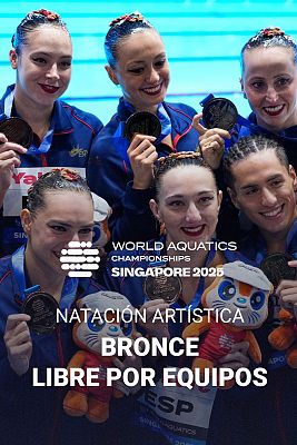 España se cuelga el bronce en el libre de natación artística