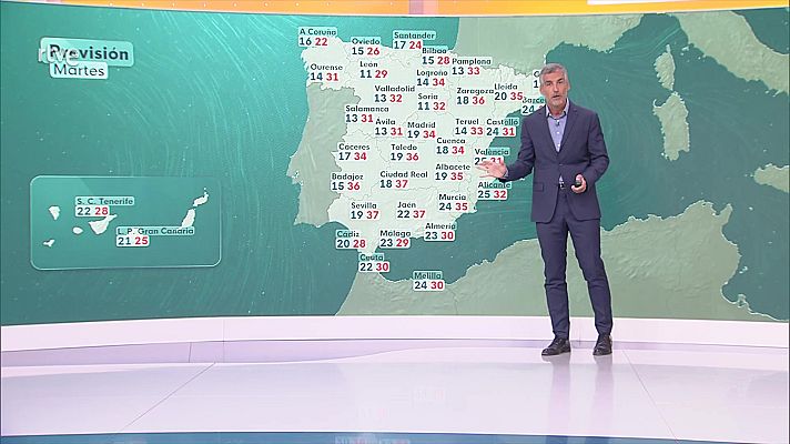 El tiempo - Las temperaturas máximas aumentan en la vertiente atlántica