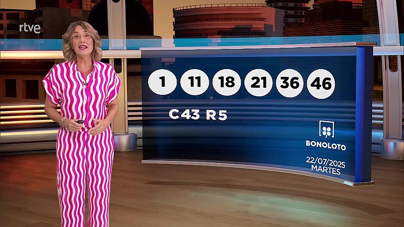 Sorteo de la Bonoloto y Euromillones: 22/07/2025 - Loteras | Ver