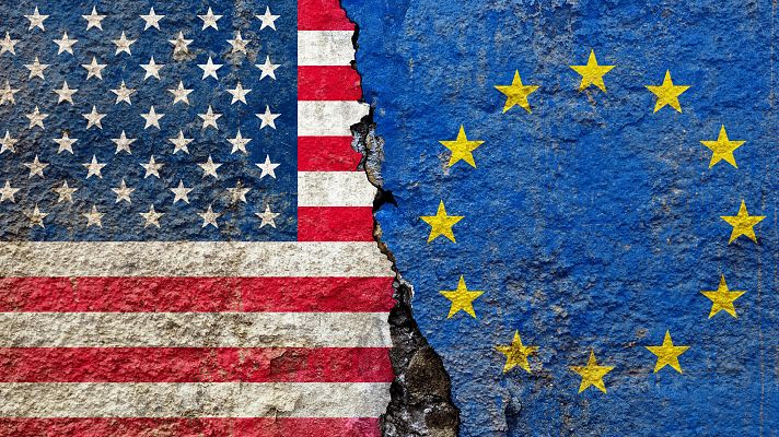 Telediario 2 - La Unión Europea y Estados Unidos negocian aranceles a los Veintisiete del 15%