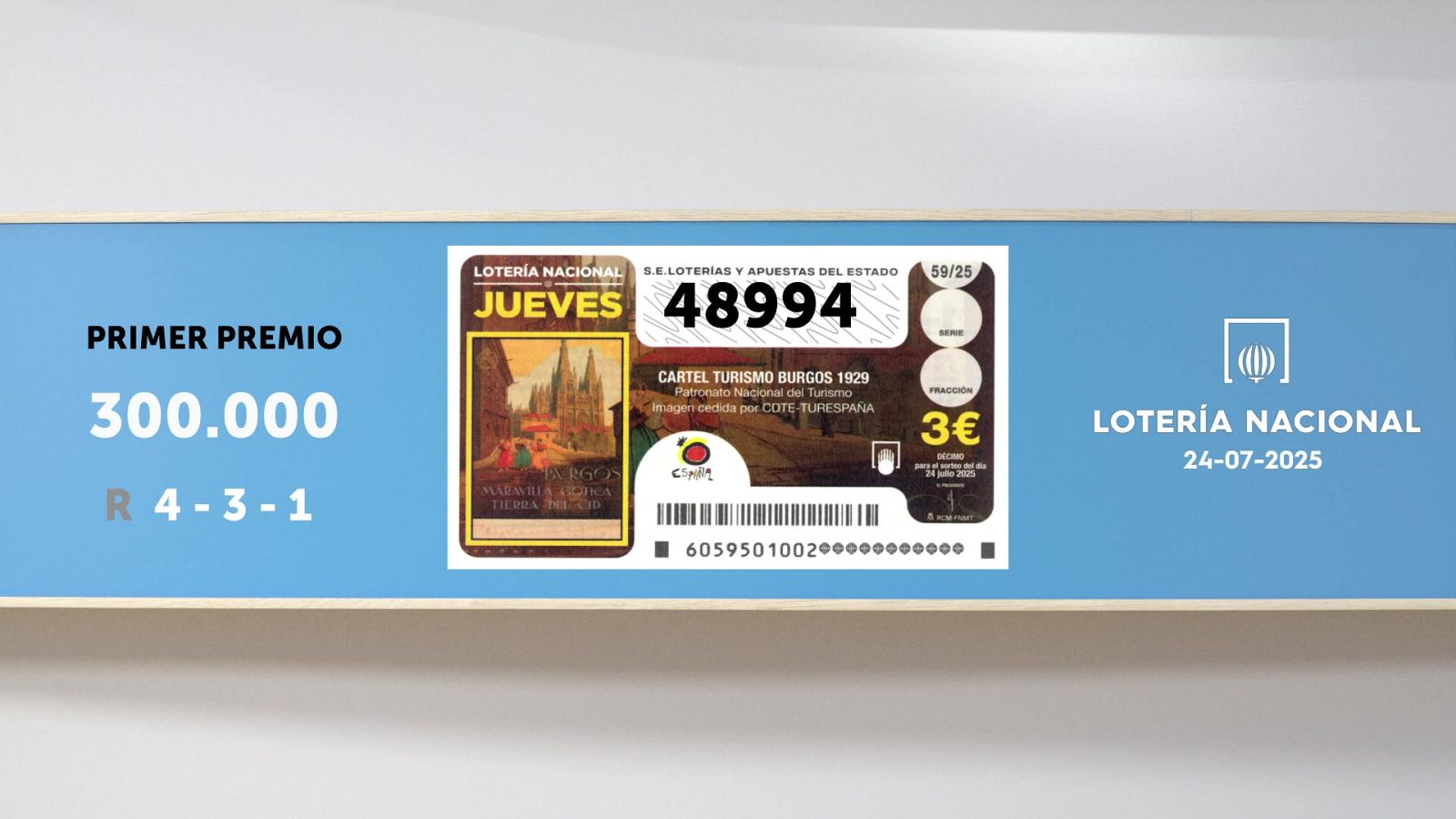 Sorteo de la Lotería Nacional del 24/07/2025 - Ver ahora